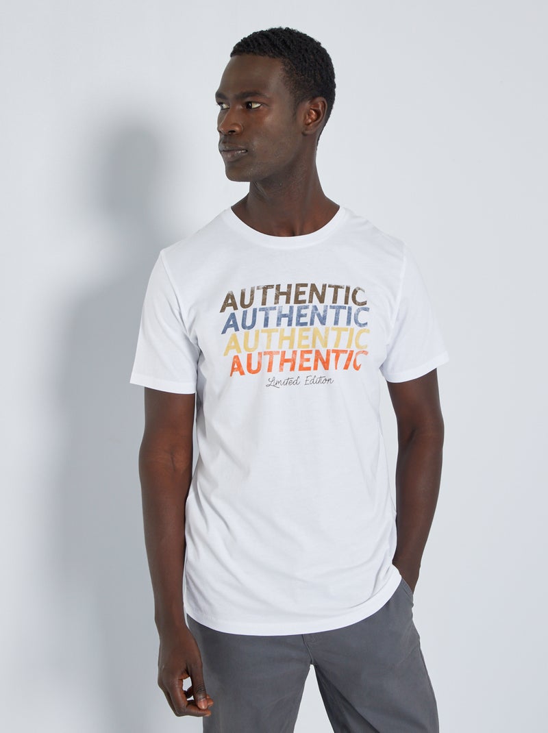 T-shirt 'Produkt' en jersey blanc - Kiabi