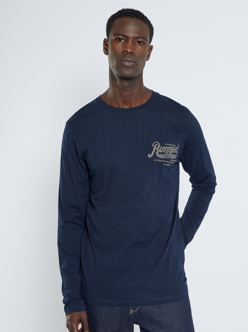 T-shirt 'Produkt' en jersey bleu marine - Kiabi