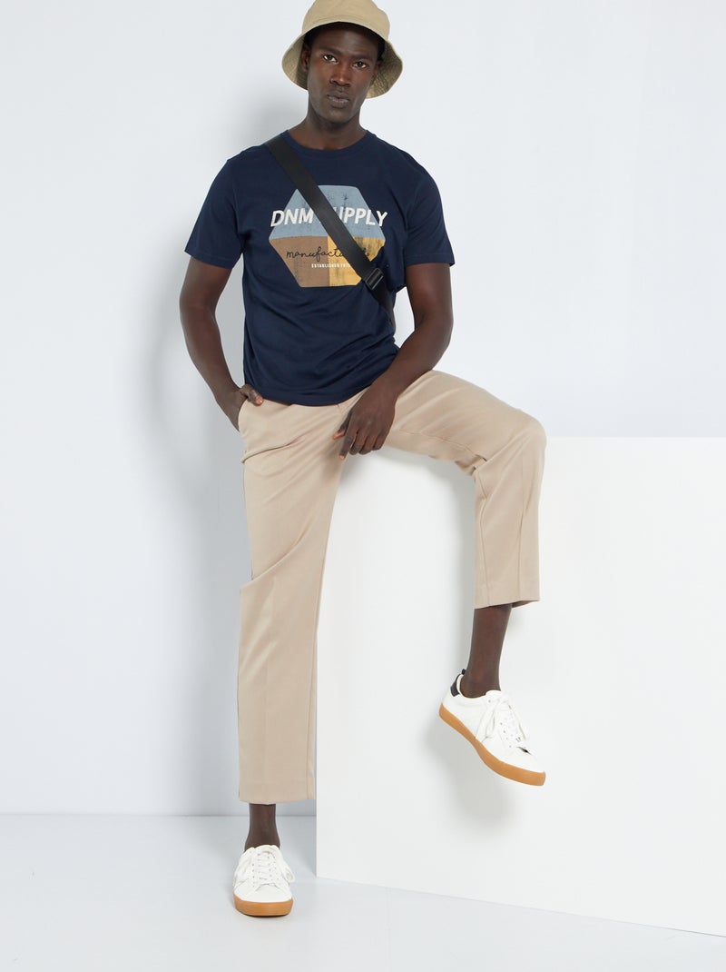 T-shirt 'Produkt' en jersey bleu marine - Kiabi
