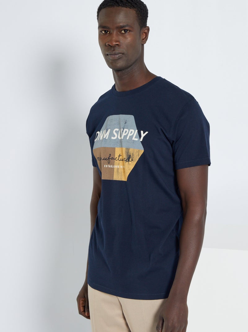 T-shirt 'Produkt' en jersey bleu marine - Kiabi