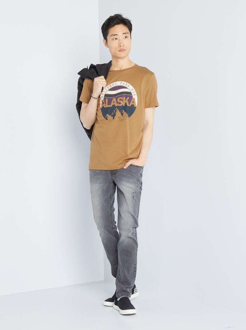 T-shirt 'Produkt' en jersey camel - Kiabi