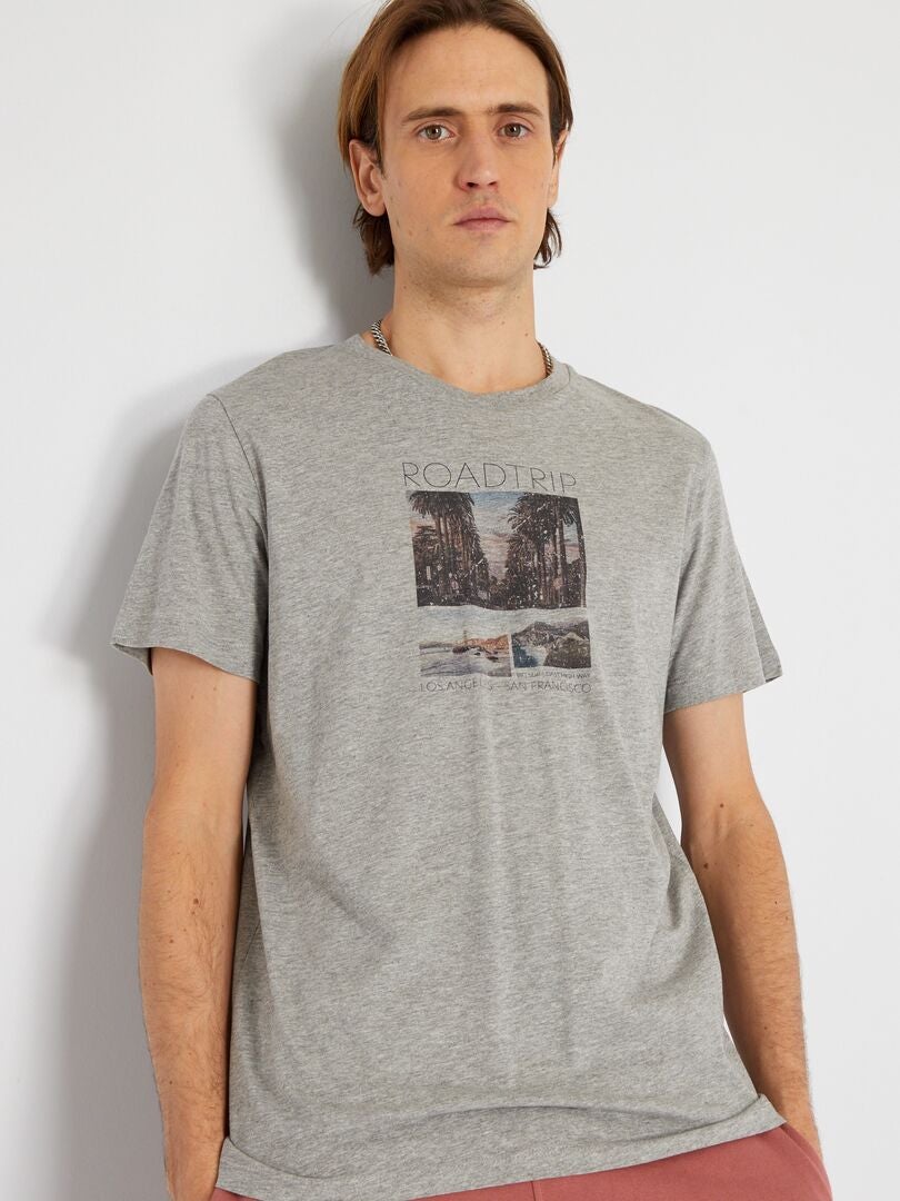 T-shirt 'Produkt' gris - Kiabi