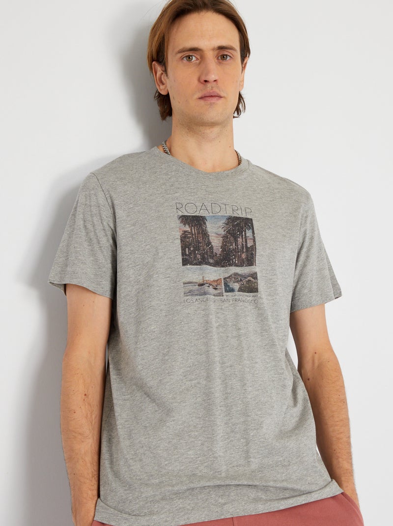 T-shirt 'Produkt' gris - Kiabi