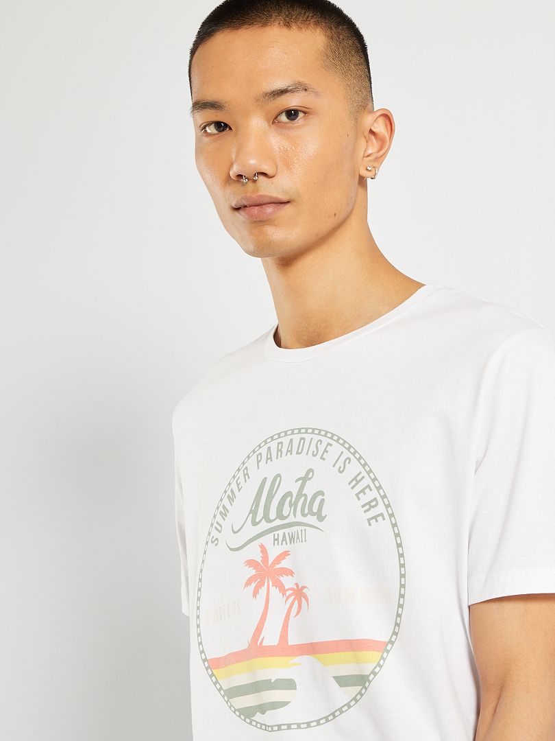 T-shirt 'Produkt' imprimé blanc - Kiabi
