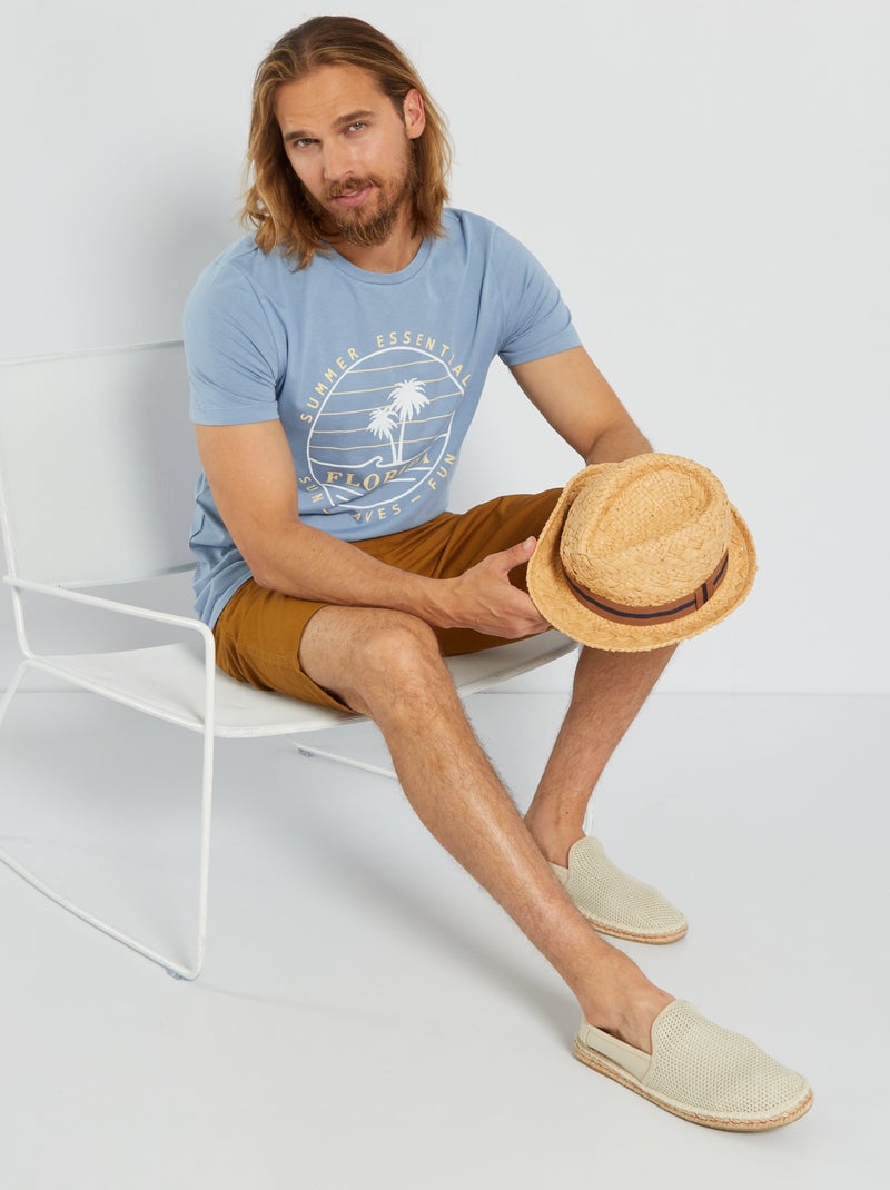 T-shirt 'Produkt' imprimé bleu / miami - Kiabi
