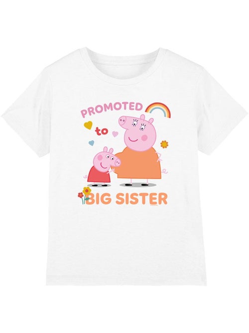 T-shirt promoted to big sister - peppa pig - Kiabi T-shirt promoted to big sister - peppa pig - Kiabi