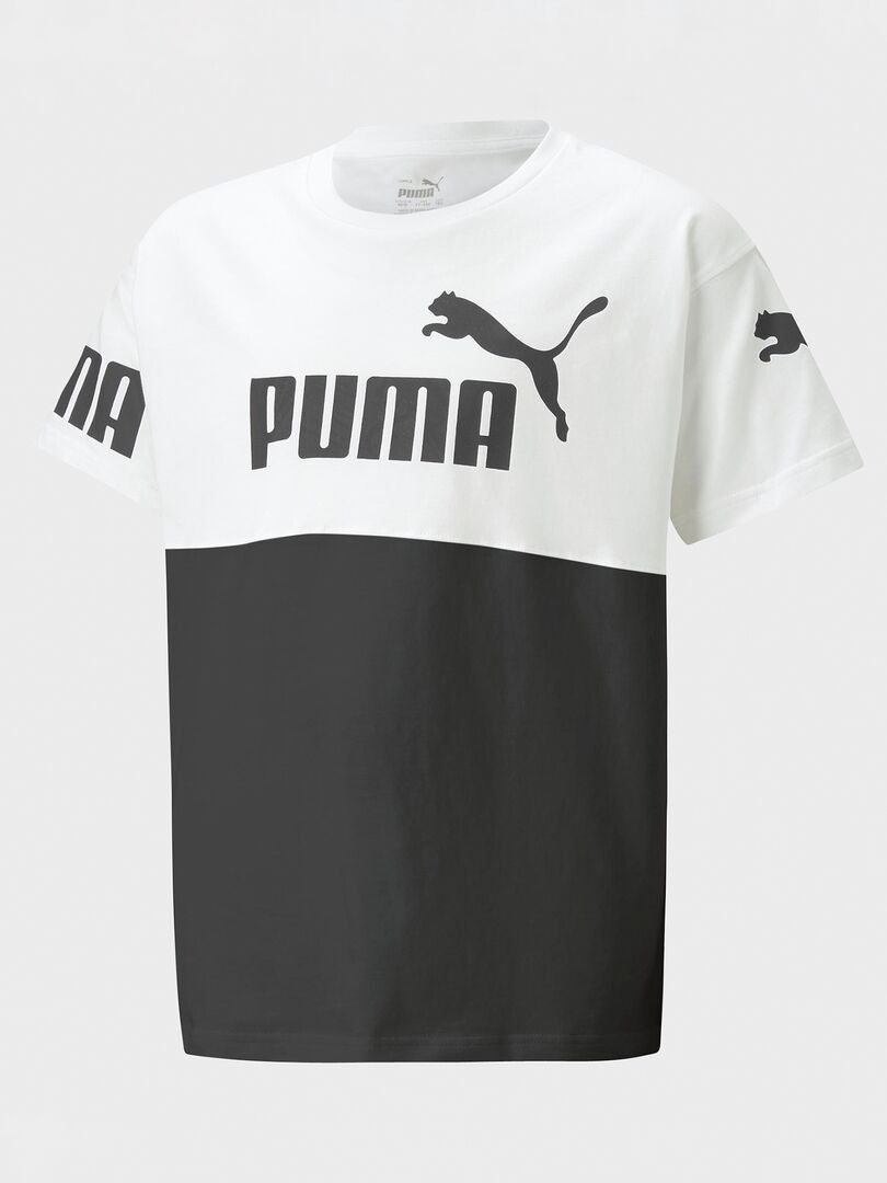 T-shirt 'Puma' à col rond Blanc - Kiabi