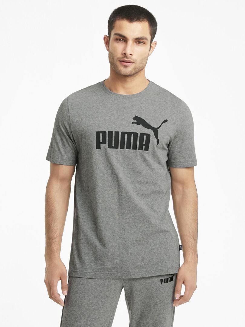 T-shirt 'Puma' à col rond Gris - Kiabi