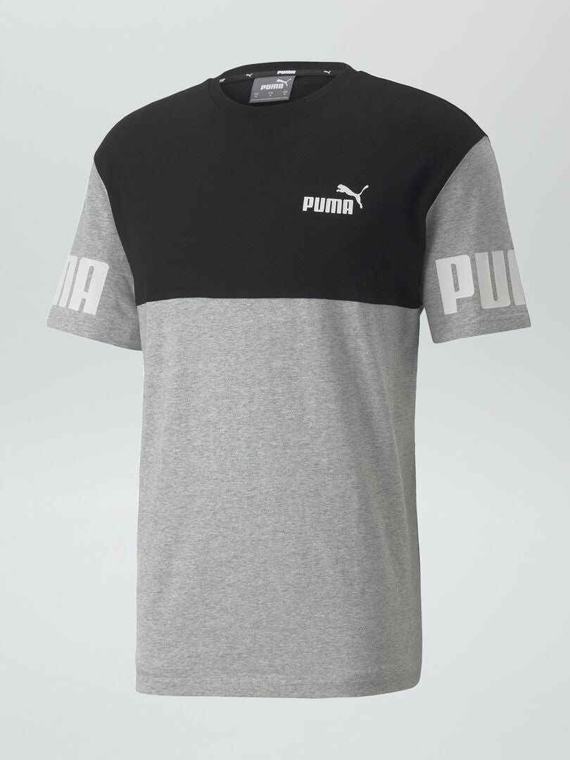 T-shirt 'Puma' à col rond Gris - Kiabi