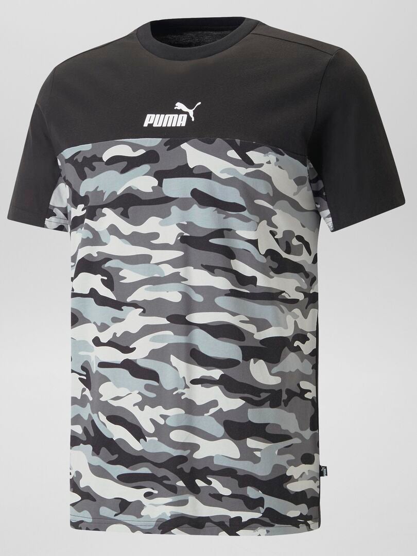 T-shirt 'Puma' à col rond Noir - Kiabi