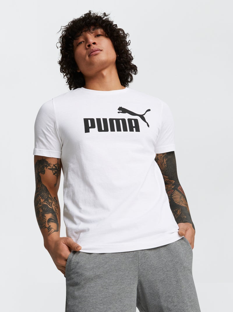 T-shirt 'Puma' Blanc - Kiabi