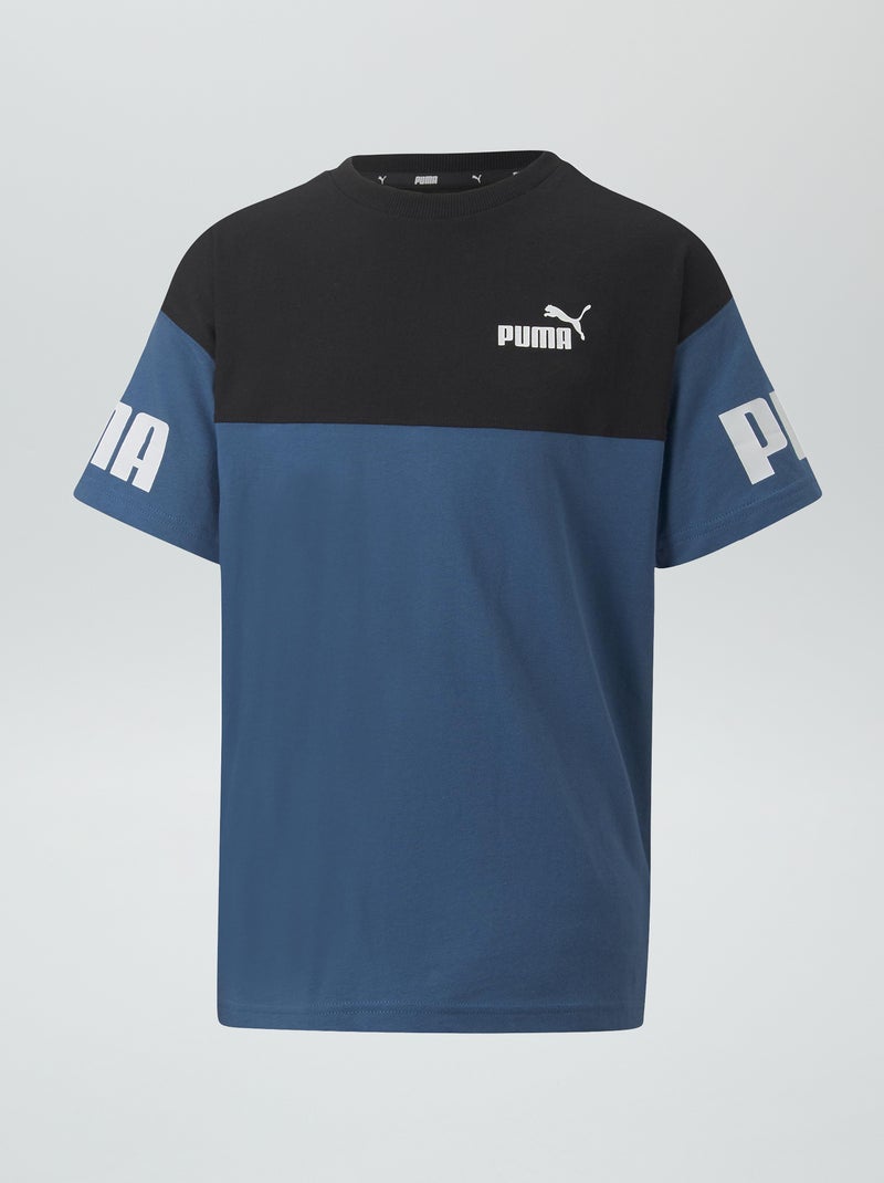 T-shirt 'Puma' colorblock Noir/Bleu - Kiabi