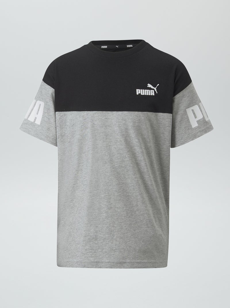 T-shirt 'Puma' colorblock Noir/Gris - Kiabi