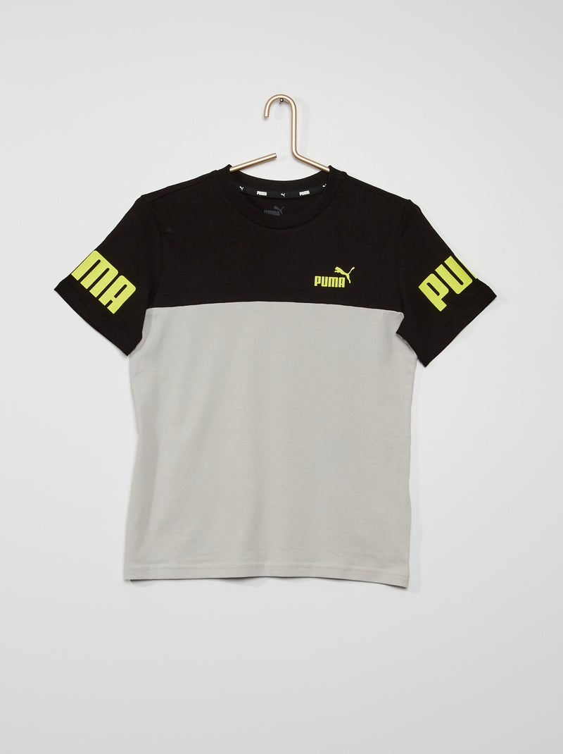 T-shirt 'Puma' en jersey noir/gris - Kiabi