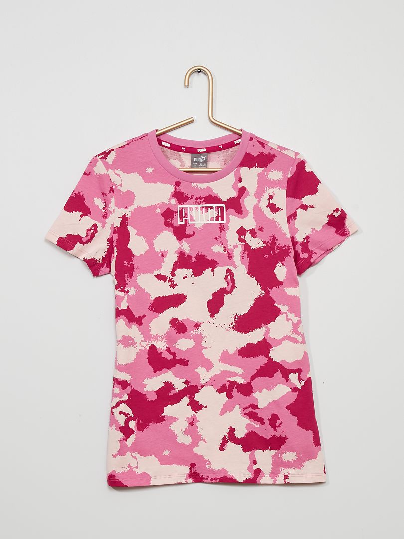 T-shirt 'Puma' en jersey Rose - Kiabi