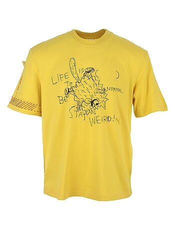 Tee shirt discount jaune femme kiabi