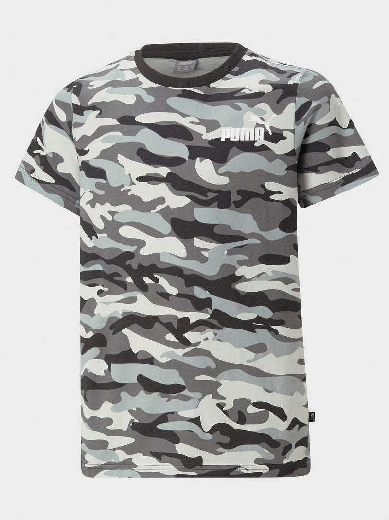T-shirt 'Puma' motif 'camouflage' Noir - Kiabi