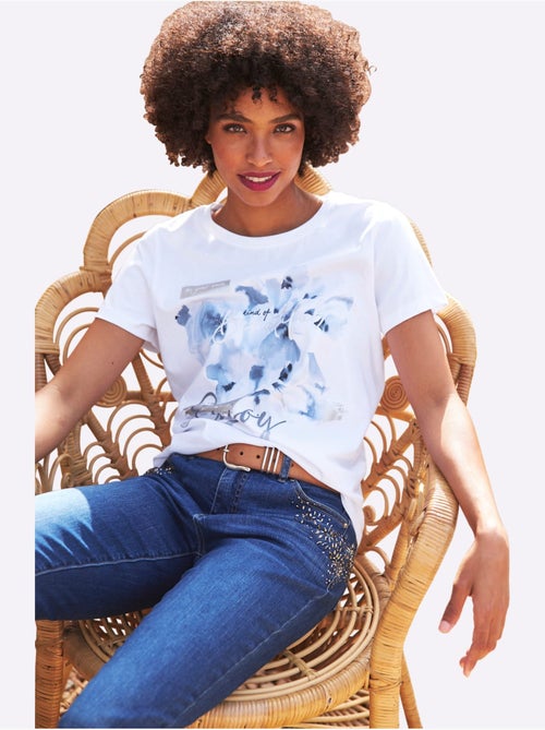 T-shirt Pur Coton - Taille Standard - helline - Kiabi