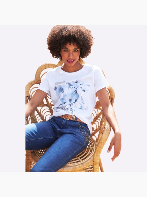 T-shirt Pur Coton - Taille Standard - helline - Kiabi