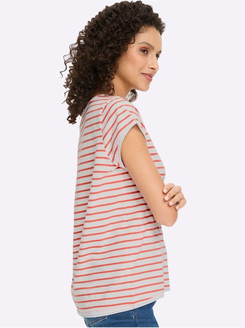 T-shirt Pur Coton - Taille Standard - Helline - Kiabi T-shirt Pur Coton - Taille Standard - Helline - Kiabi