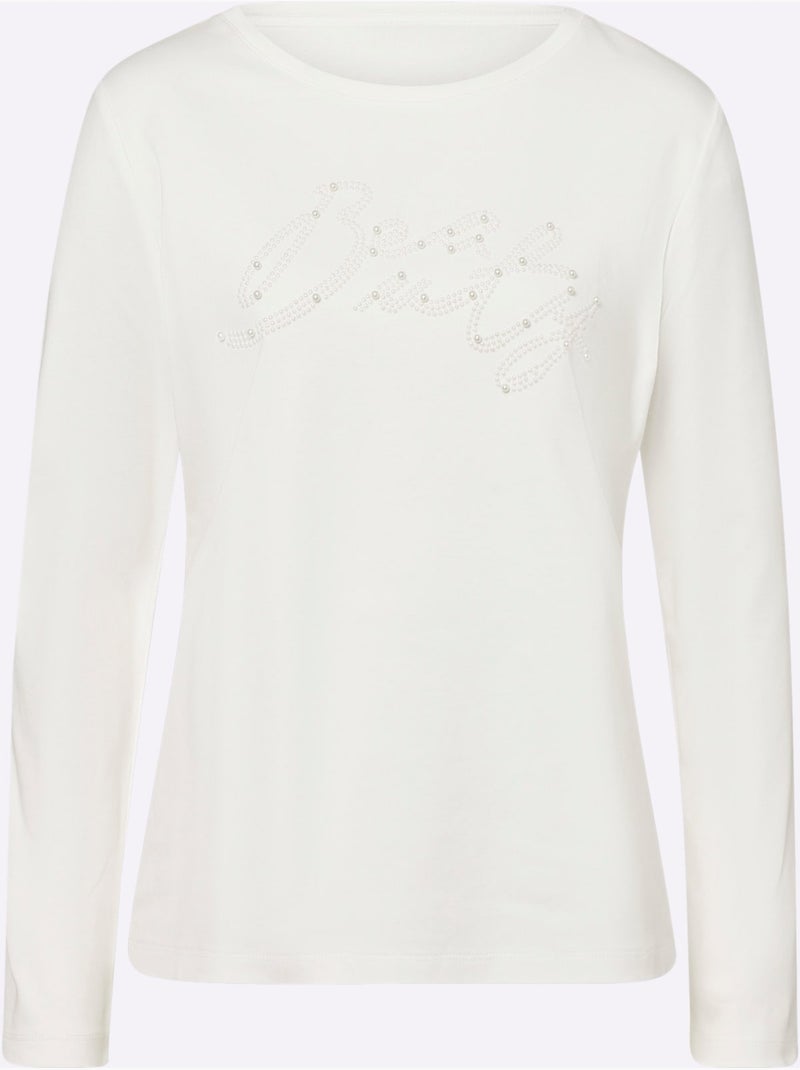 T-shirt Pur Coton - Taille Standard - helline Ecru - Kiabi