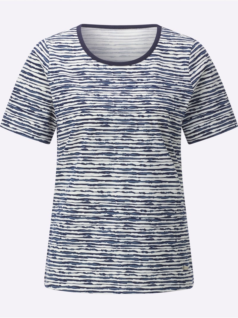 T-shirt Pur Coton - Taille Standard - Witt Bleu marine - Kiabi