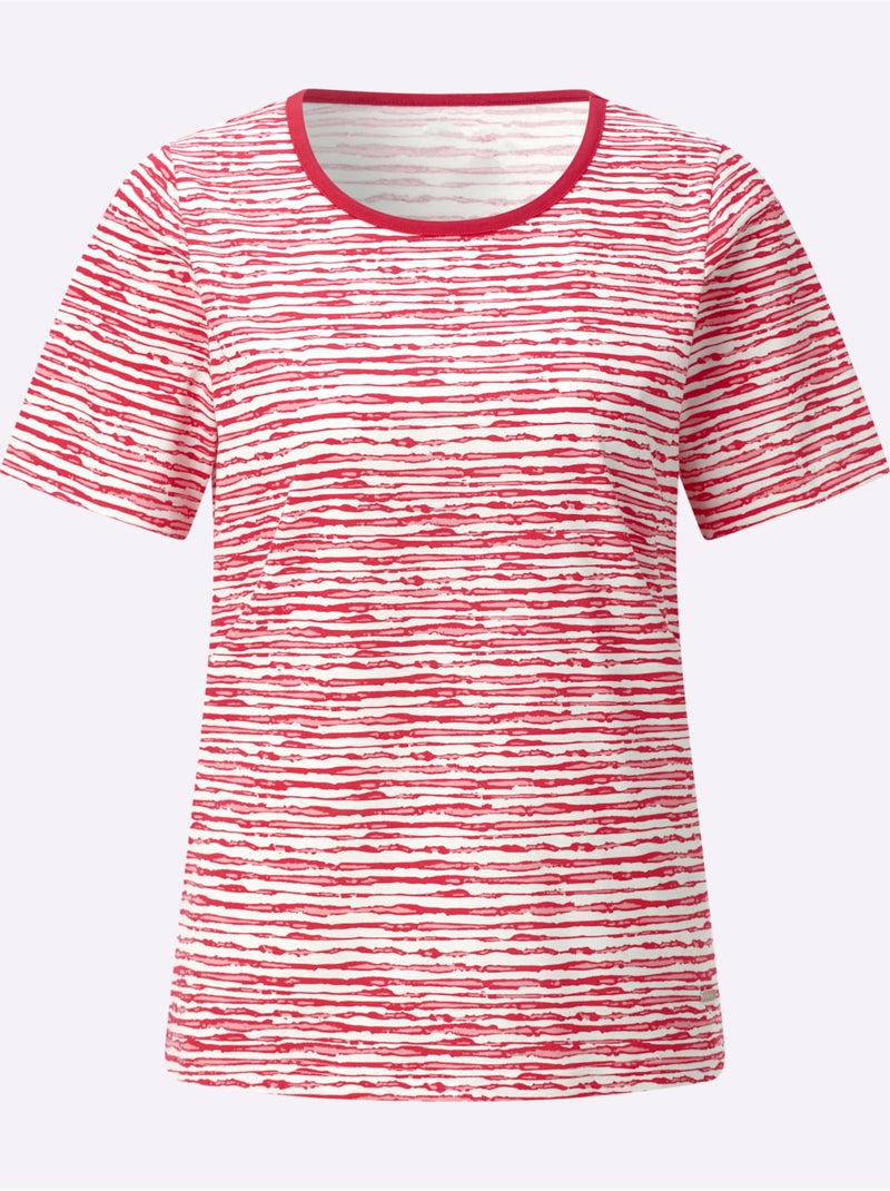 T-shirt Pur Coton - Taille Standard - Witt Rouge - Kiabi