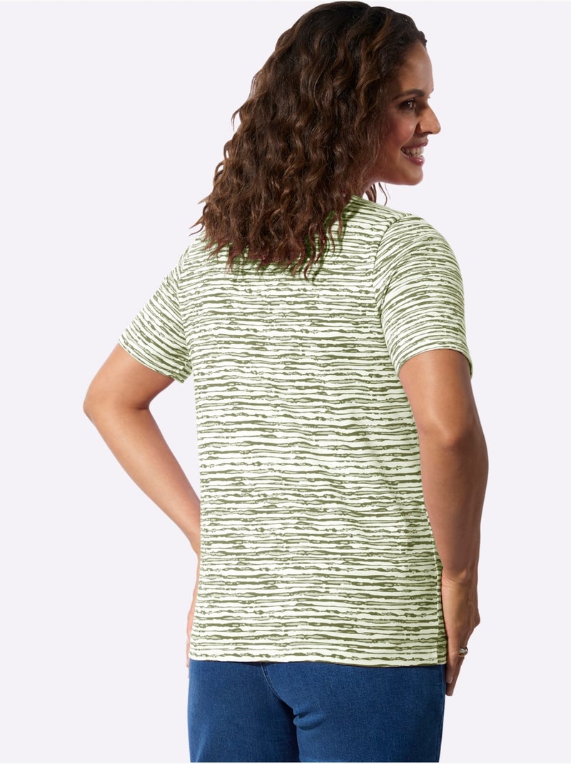 T-shirt Pur Coton - Taille Standard - Witt Vert kaki - Kiabi