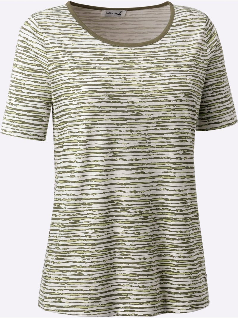 T-shirt Pur Coton - Taille Standard - Witt Vert kaki - Kiabi