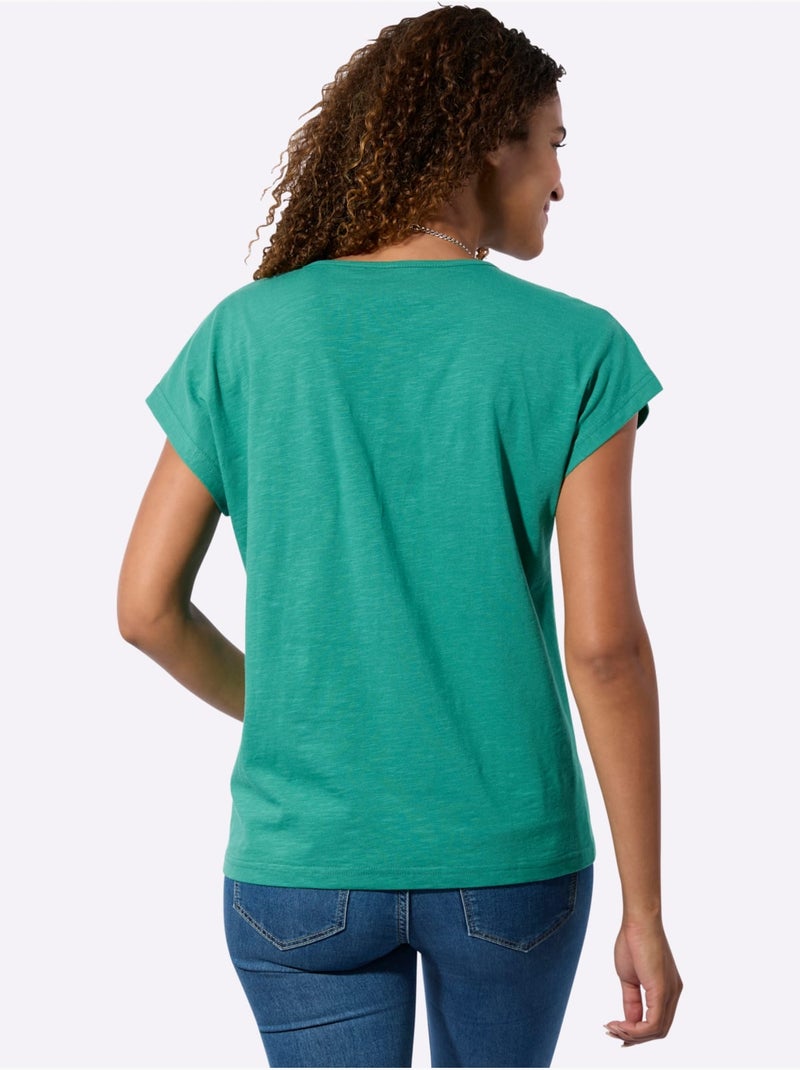 T-shirt Pur Coton - Taille Standard - Witt Vert - Kiabi
