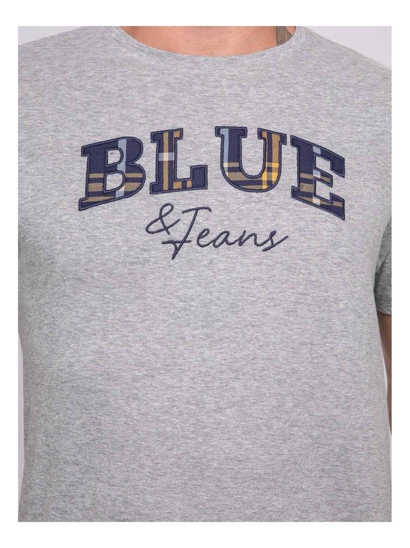 T-shirt pur coton à motif JACKHORN Gris - Kiabi