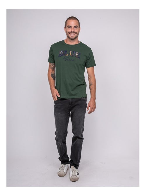 T-shirt pur coton à motif JACKHORN - Kiabi