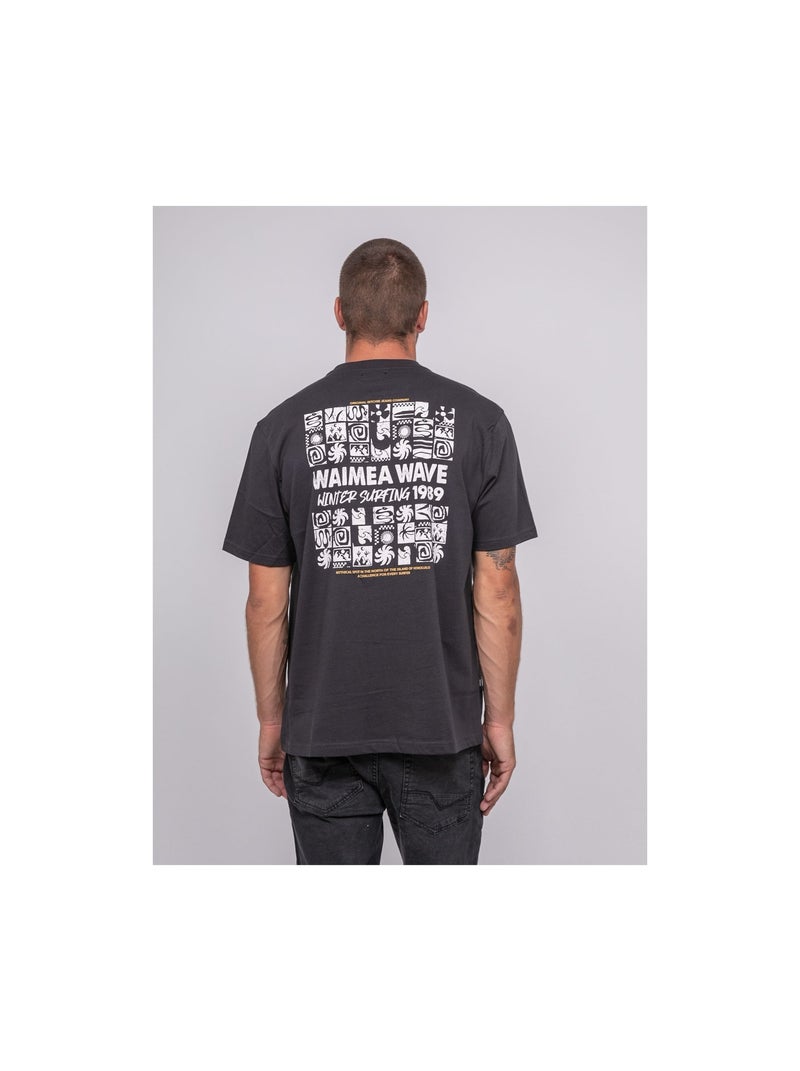 T-shirt pur coton à motif JARGNOL Gris - Kiabi