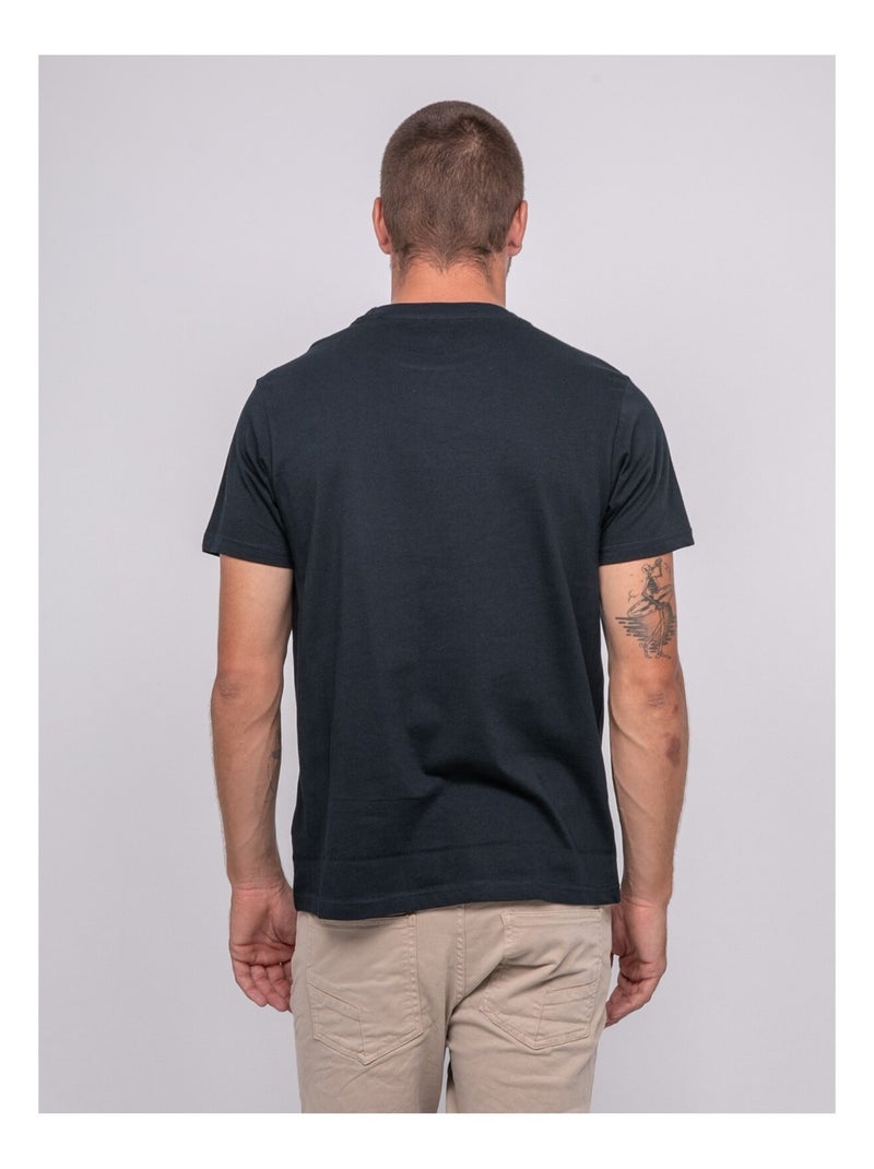 T-shirt pur coton à motif JORDIPAL Bleu marine - Kiabi