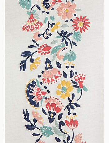 T-shirt pur coton motif reliéfé - Damart