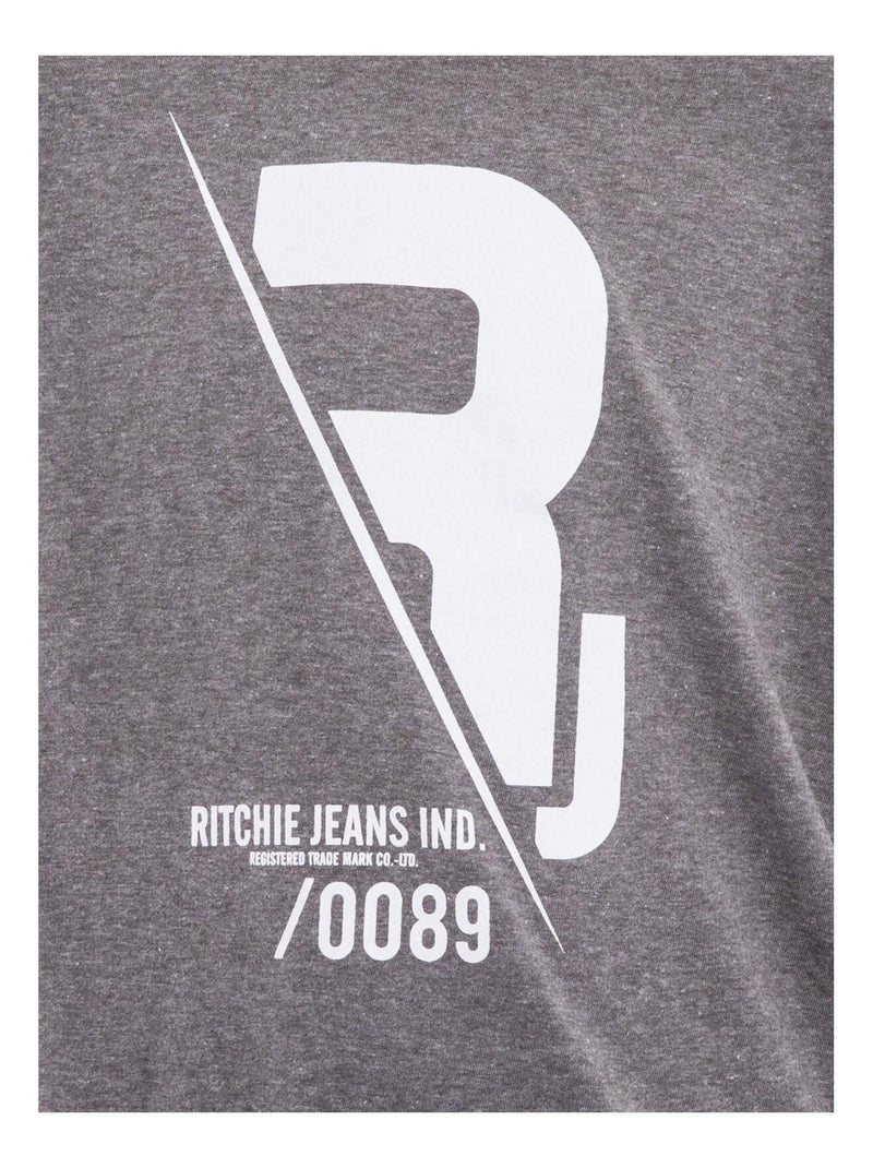 T-shirt pur coton organique NABAS garçon Gris foncé - Kiabi