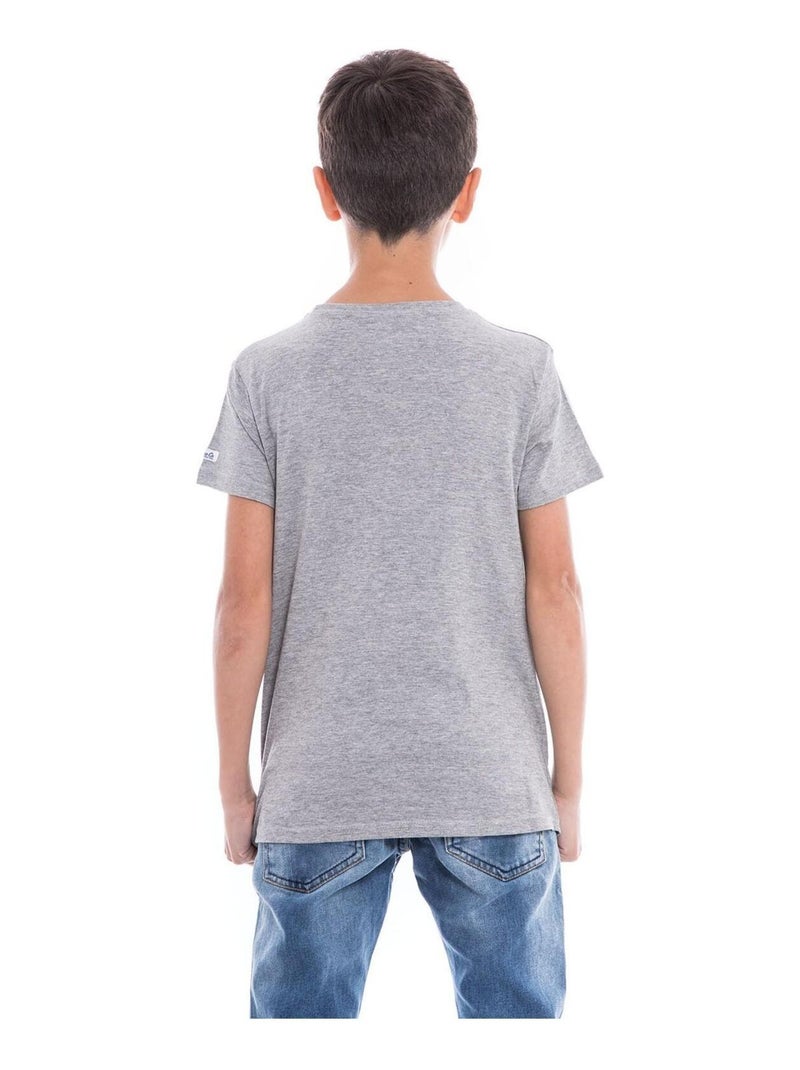 T-shirt pur coton organique NAGEL garçon Gris - Kiabi