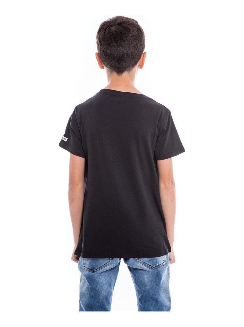 T-shirt pur coton organique NAGEL garçon Noir - Kiabi