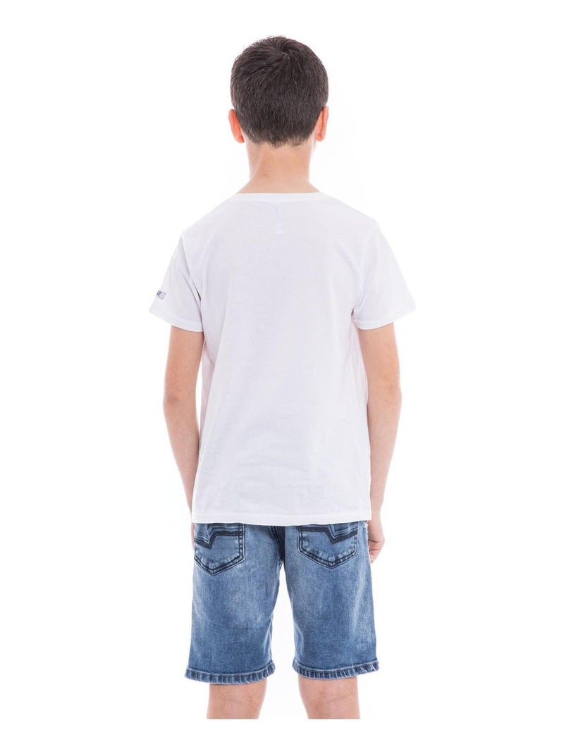 T-shirt pur coton organique NAMPTY garçon Blanc - Kiabi
