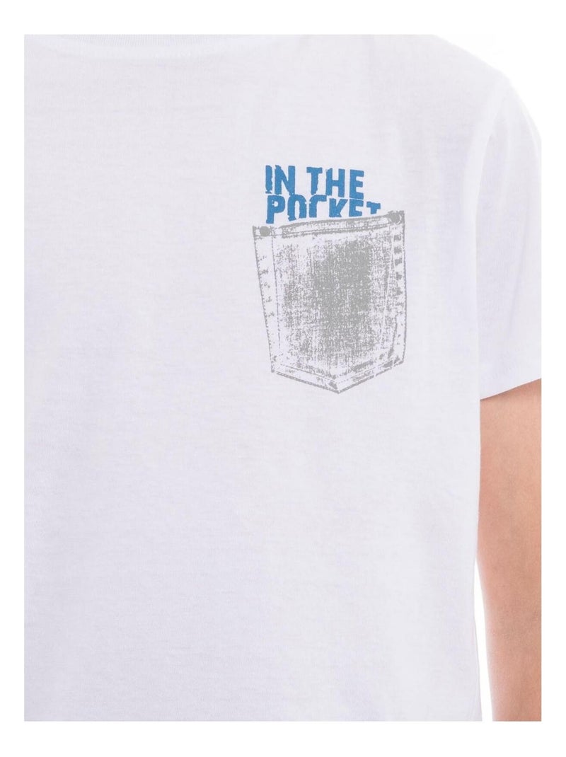 T-shirt pur coton organique NAMPTY garçon Blanc - Kiabi
