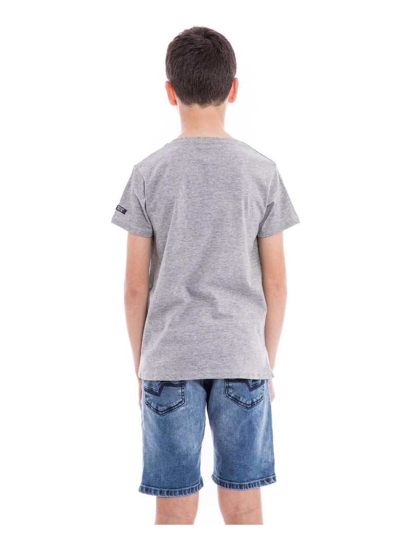 T-shirt pur coton organique NAMPTY garçon Gris - Kiabi