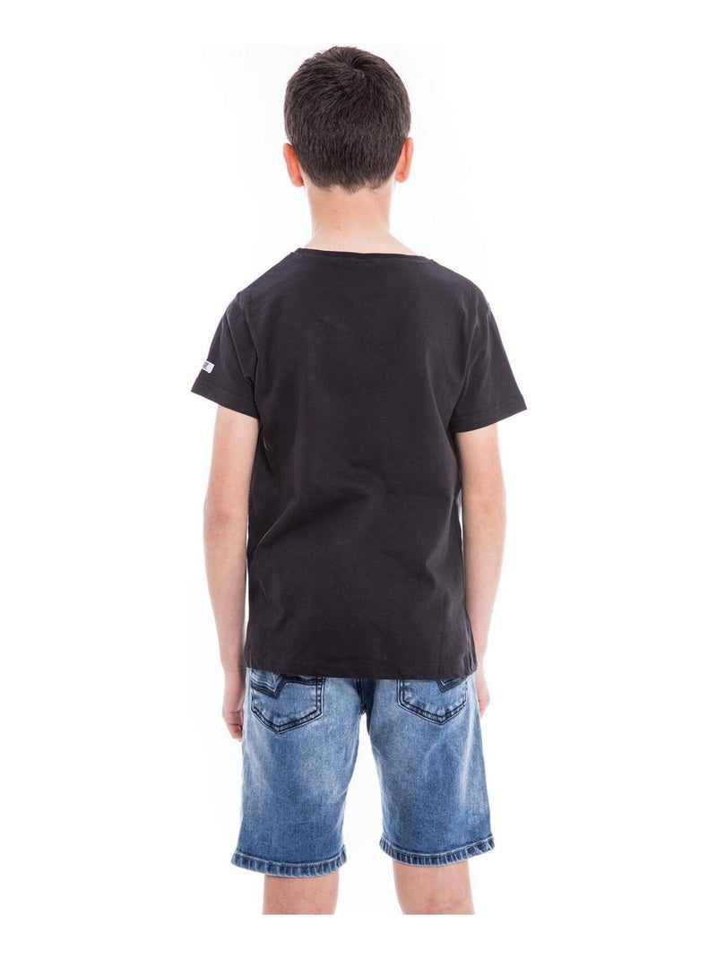T-shirt pur coton organique NAMPTY garçon Noir - Kiabi