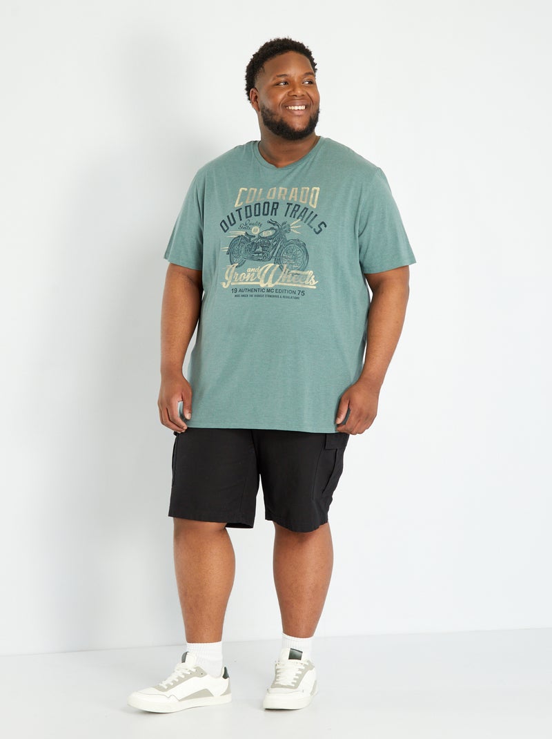 T-shirt pur coton Vert - Kiabi