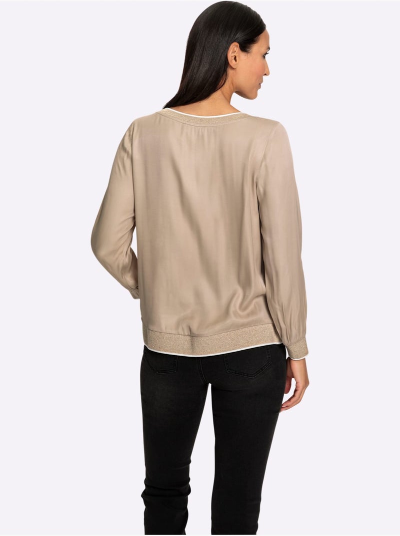 T-shirt Pure Viscose - Taille Standard - Helline Beige - Kiabi