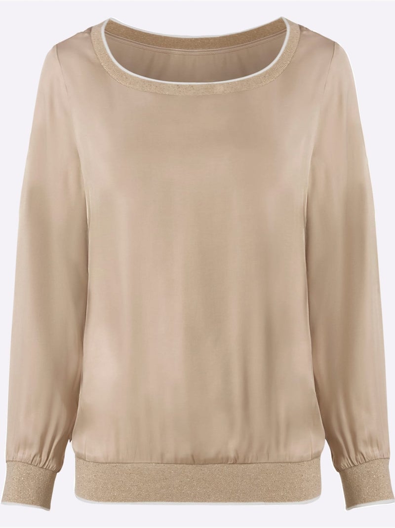 T-shirt Pure Viscose - Taille Standard - Helline Beige - Kiabi