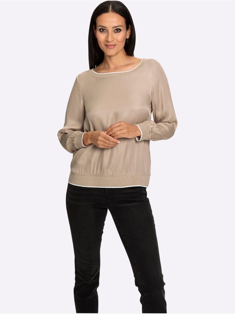 T-shirt Pure Viscose - Taille Standard - Helline Beige - Kiabi