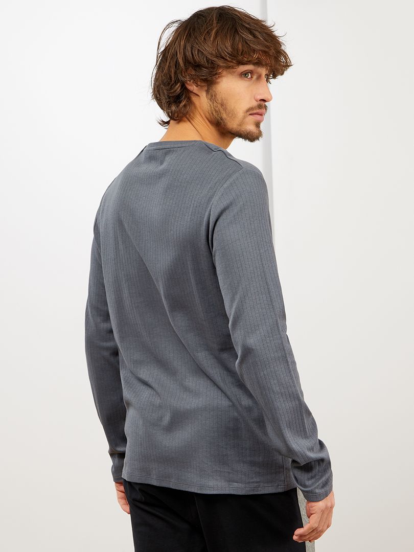 Haut De Pyjama Manches Longues M&S Sleep - Taille 10 - Gris Chiné - Polyester Doux