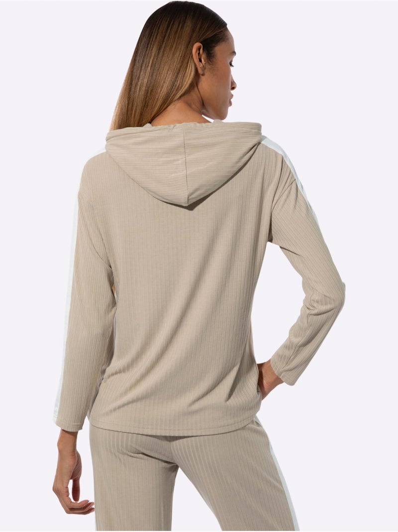 T-shirt Qualité Côtelée Confortable - Taille Standard - Witt Beige - Kiabi