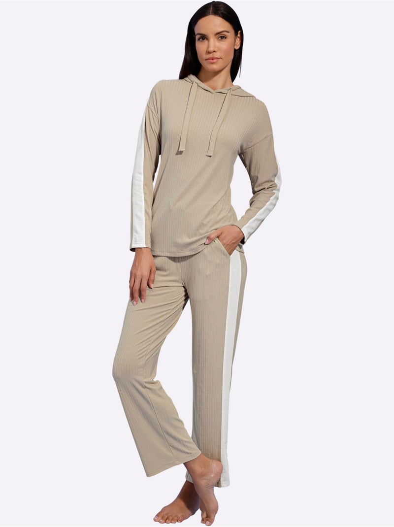 T-shirt Qualité Côtelée Confortable - Taille Standard - Witt Beige - Kiabi