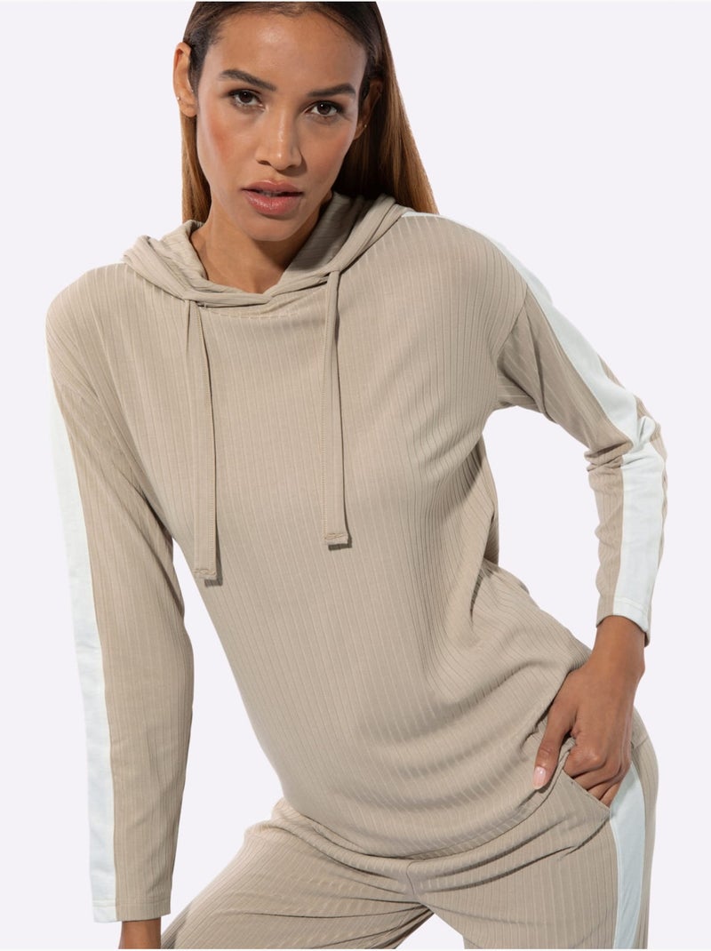 T-shirt Qualité Côtelée Confortable - Taille Standard - Witt Beige - Kiabi
